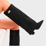 Alice | Botas de camurça de cano alto