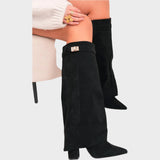 Alice | Botas de camurça de cano alto