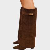 Alice | Botas de camurça de cano alto