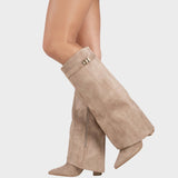 Alice | Botas de camurça de cano alto