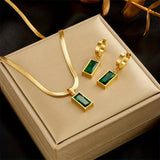 Conjunto de Joias Lina Esmeralda