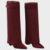 Alice | Botas de camurça de cano alto