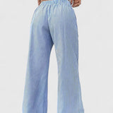 Alessia| Calças largas confortáveis com detalhes elegantes