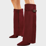 Alice | Botas de camurça de cano alto
