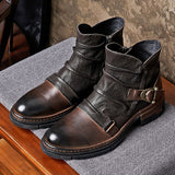 Sapatos masculinos marrons Martin com cadarço