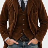 Tomas | Conjunto de 2 peças: Blazer e Cardigan em Veludo