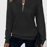 Marta - Suéter de malha macia com zíper