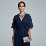 Helena - Vestido longo floral com decote em V