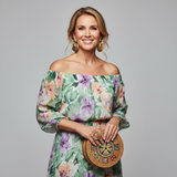 Helena - Vestido longo floral com decote em V
