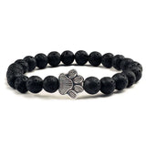 Margarida - Pulseira com estampa de patas decorada com miçangas.