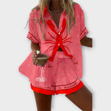 Beatriz | Pallina Set Leve Com Estampa Rosa De Lagostas