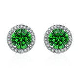 Brincos de Esmeralda e Diamantes