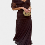 Helena - Vestido longo floral com decote em V