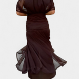 Helena - Vestido longo floral com decote em V