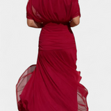 Helena - Vestido longo floral com decote em V