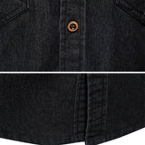 João | Camisa premium de algodão em denim