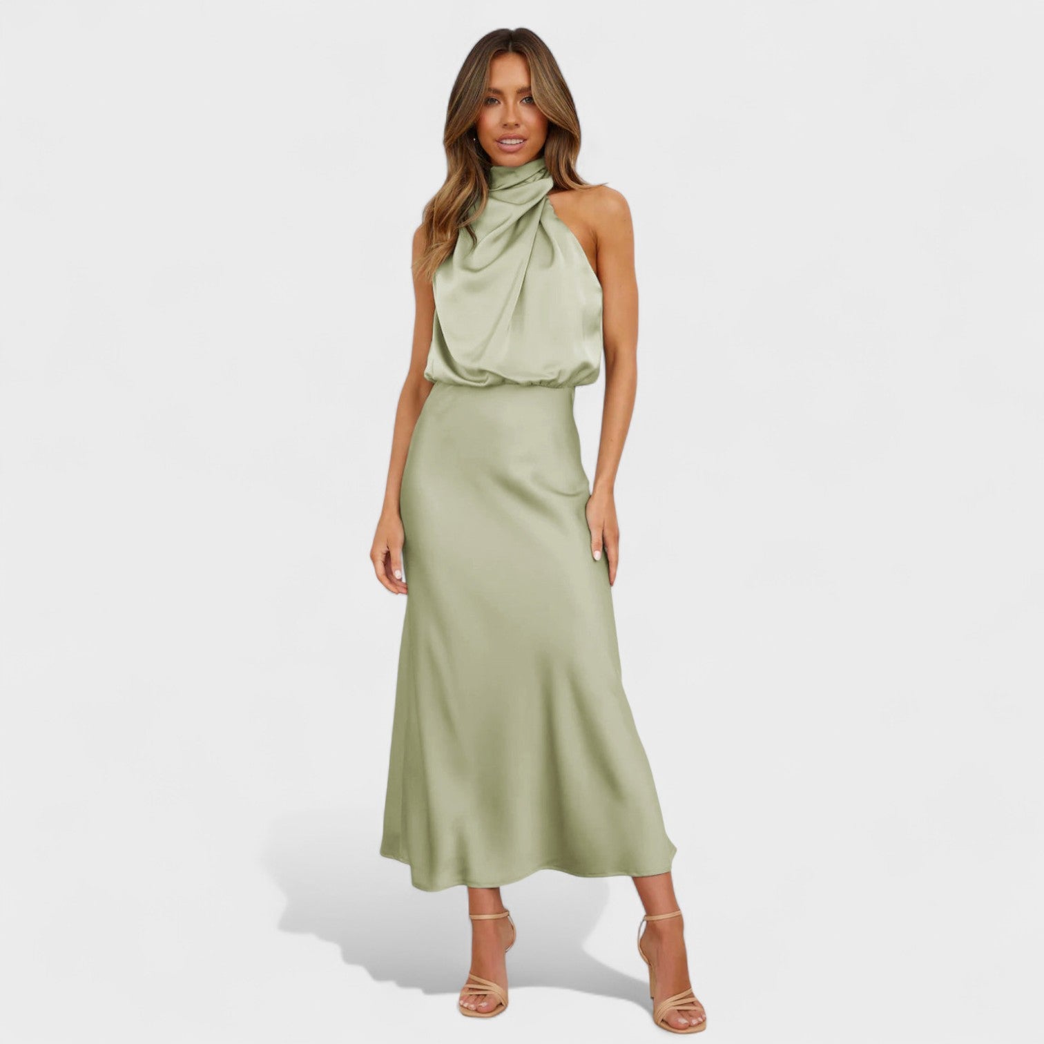 Alba - Vestido Satin Elegance - Ines Braga