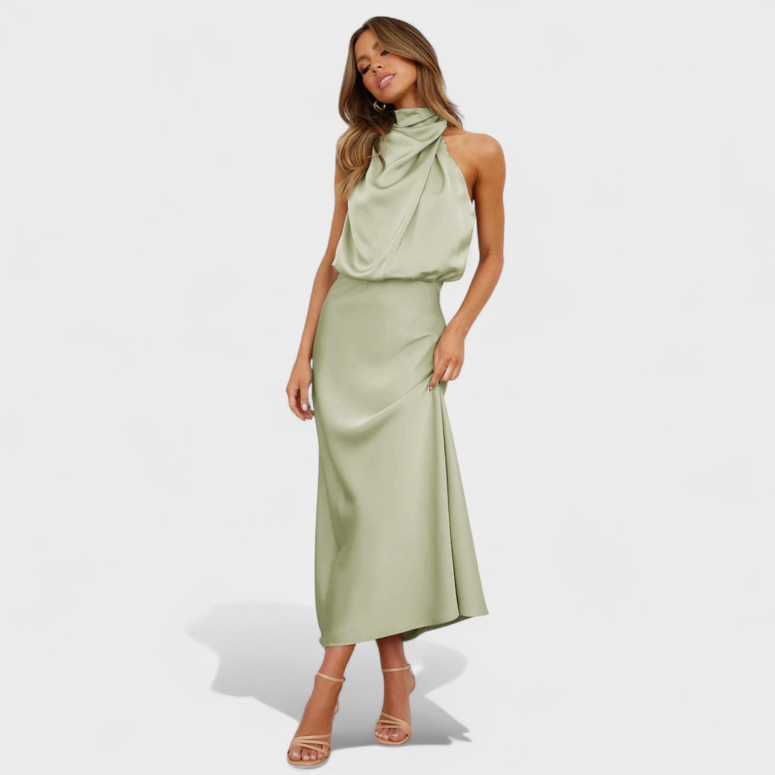 Alba - Vestido Satin Elegance - Ines Braga