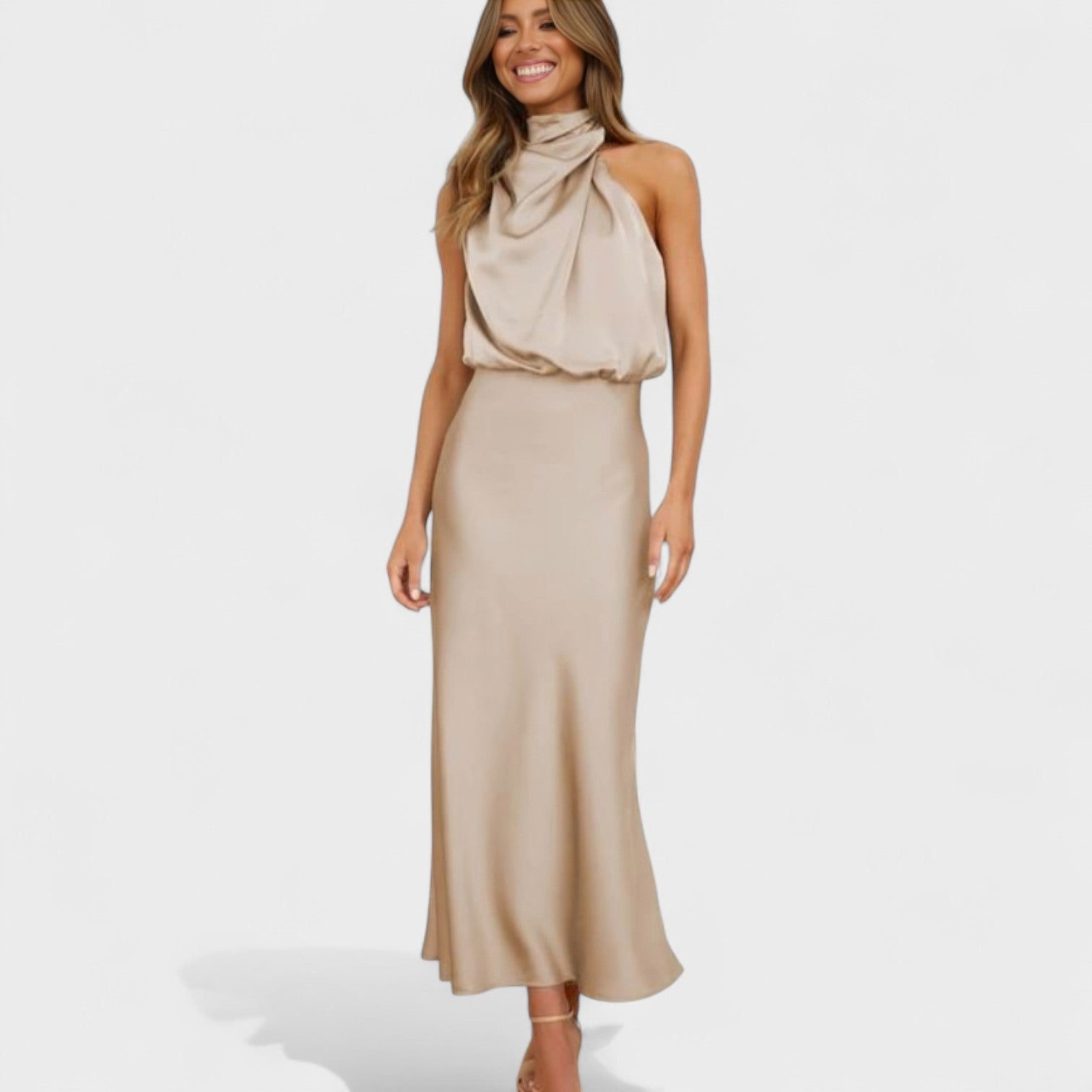 Alba - Vestido Satin Elegance - Ines Braga