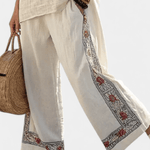 Amália| Conjunto Mediterrâneo Daisy Elegante Em Linho - Ines Braga