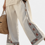 Amália| Conjunto Mediterrâneo Daisy Elegante Em Linho - Ines Braga