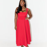 Amélia™ | Vestido Midi Intemporal e Fluido - Ines Braga