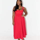 Amélia™ | Vestido Midi Intemporal e Fluido - Ines Braga