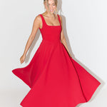 Amélia™ | Vestido Midi Intemporal e Fluido - Ines Braga