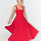 Amélia™ | Vestido Midi Intemporal e Fluido - Ines Braga