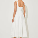 Amélia™ | Vestido Midi Intemporal e Fluido - Ines Braga