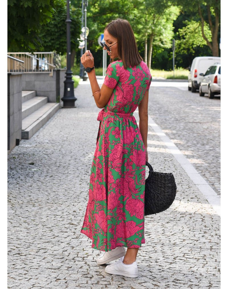 Amelie – Vestido Midi Floral Ajustável e Confortável - Ines Braga