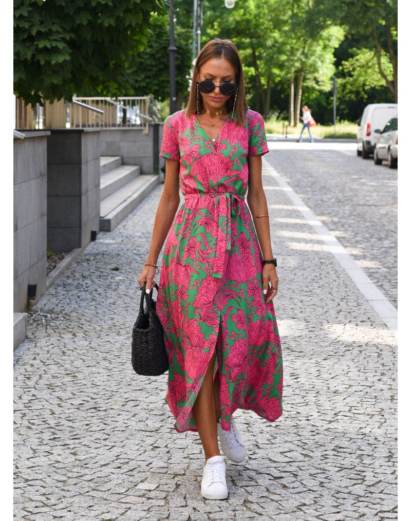 Amelie – Vestido Midi Floral Ajustável e Confortável - Ines Braga