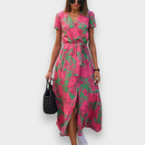 Amelie – Vestido Midi Floral Ajustável e Confortável - Ines Braga