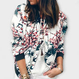 Andreia - Casaco bomber elegante com padrão floral - Ines Braga
