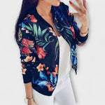 Andreia - Casaco bomber elegante com padrão floral - Ines Braga
