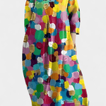 Anne | Vestido Fluido com Decote em V e Estampa Colorida - Ines Braga