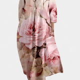 Anne | Vestido Fluido com Decote em V e Estampa Colorida - Ines Braga