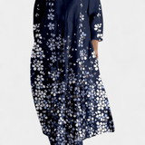 Anne | Vestido Fluido com Decote em V e Estampa Colorida - Ines Braga