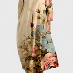 Anne | Vestido Fluido com Decote em V e Estampa Colorida - Ines Braga