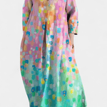 Anne | Vestido Fluido com Decote em V e Estampa Colorida - Ines Braga