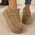 Aurora | Botas com plataforma em camurça sintética com forro quente e sola antiderrapante - Ines Braga