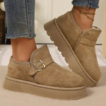 Aurora | Botas com plataforma em camurça sintética com forro quente e sola antiderrapante - Ines Braga