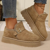 Aurora | Botas com plataforma em camurça sintética com forro quente e sola antiderrapante - Ines Braga