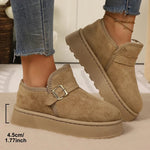 Aurora | Botas com plataforma em camurça sintética com forro quente e sola antiderrapante - Ines Braga