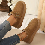 Aurora | Botas com plataforma em camurça sintética com forro quente e sola antiderrapante - Ines Braga