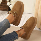 Aurora | Botas com plataforma em camurça sintética com forro quente e sola antiderrapante - Ines Braga