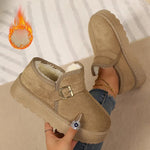 Aurora | Botas com plataforma em camurça sintética com forro quente e sola antiderrapante - Ines Braga