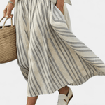 Bárbara | Conjunto Daisy Em Linho De Bambu Listras Elegante - Ines Braga