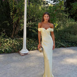 Bárbara | Vestido Maxi em Cetim sem costas - Ines Braga