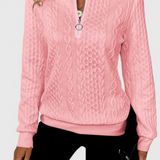 Marta - Suéter de malha macia com zíper